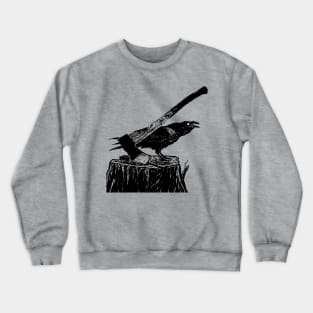 Raven and an axe Crewneck Sweatshirt